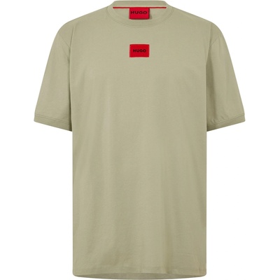 Hugo Тениска Hugo Mens HUGO Diragolino Contemporary T-Shirt with Logo Detail - Light Green 337