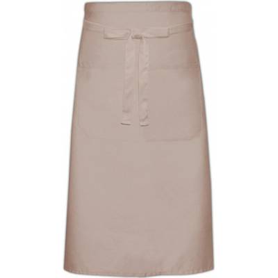 Link Kitchen Wear Kuchařská zástěra s kapsou keprová, praní na 60 °C Kamenová, 70 x 120 cm X1000T