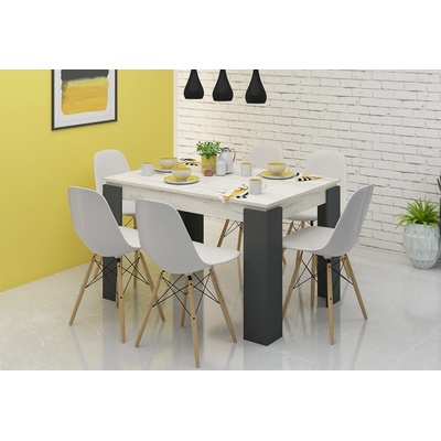 Голд - Аполо Разтегателна трапезна маса Верона дъб пасифик / антрацит