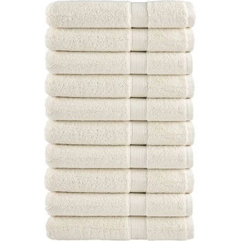 vidaXL Премиум кърпи SOLUND 10 бр кремави 100x200 см 600 gsm (137487)