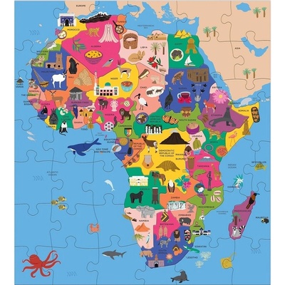 Mudpuppy Zemepisné Mapa Afriky 70 dielov