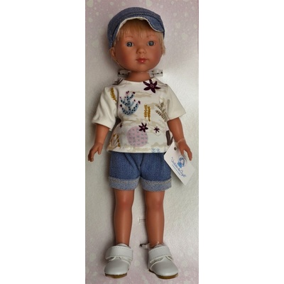 Vestida de Azul chlapeček Nylo v bílém tričku s kaktusy Nylo 28 cm