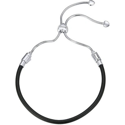 P&J Jewellery stříbrný náramek z hladké kůže LSBR2