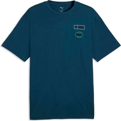 Puma Graphics relaxed stacked tmavo modré biele