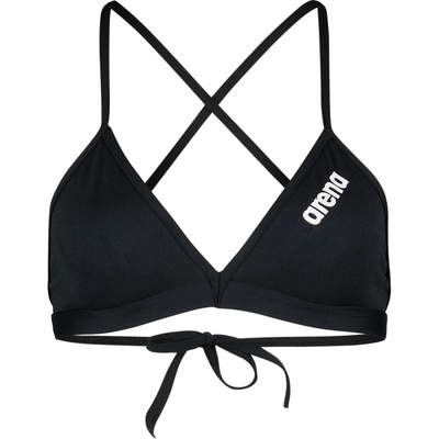 arena Дамско бикини горнище Arena Women's Team Swim Top Tie Back Solid Bikini top - Black / White - размер 38 (EU) (150-4077-0115)