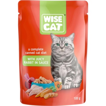 Wise Cat šťavnatym králikom v omáčke 100 g