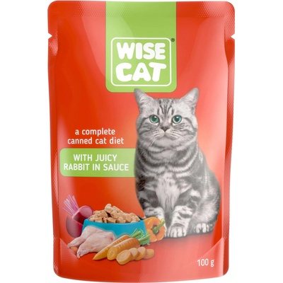Wise Cat šťavnatym králikom v omáčke 100 g