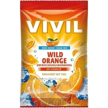 Vivil Bonbons Wild Orange drops s príchuťou pomaranča s vitamínom C 1 x 60 g