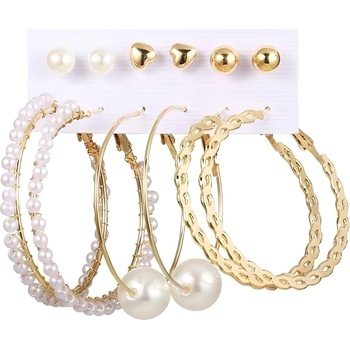 HARAHU Комплект обеци ca-27114 - Златна kp27114 (ca-27114)