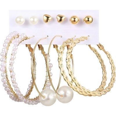 HARAHU Комплект обеци ca-27114 - Златна kp27114 (ca-27114)