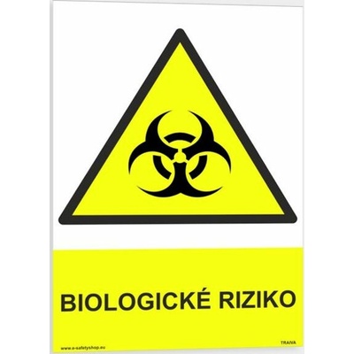 Traiva s.r.o Biologické riziko Verze: Plast 210 x 297 mm (A4) tl. 0.5 mm - Kód: 00271