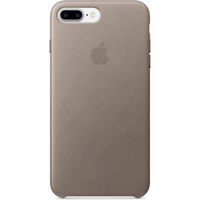 Apple iPhone Leather Case - оригинален кожен кейс (естествена кожа) за iPhone 8 Plus, iPhone 7 Plus (светлосив)