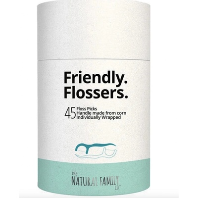 The Natural Family Co. Friendly Flossers zubní nit 45 ks – Sleviste.cz