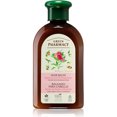 Green Pharmacy Argan Oil & Pomegranate Hair Balm balzám pro suché a poškozené vlasy 300 ml