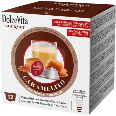 Dolce Vita Italfoods Cappuccino s karamelovou příchutí do Dolce Gusto 12 ks