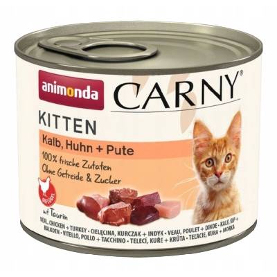 Animonda Carny Kitten teľacie, kura a morka 200 g