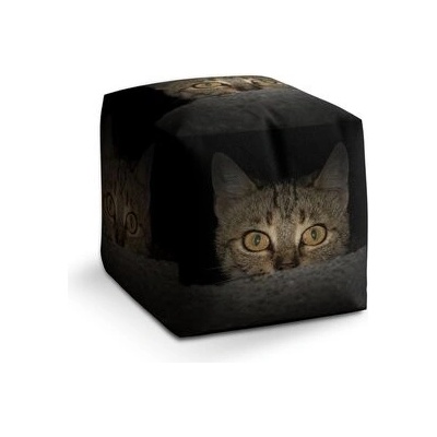 Sablio Taburet Cube Kočka: 40x40x40 cm