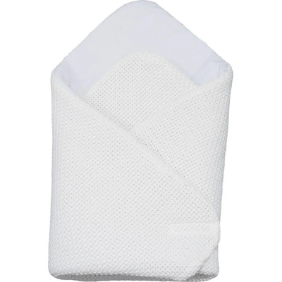EKO - Poland Бебешко плетено одеяло бяло