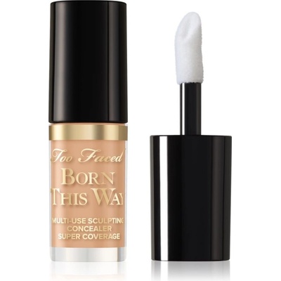 Too Faced Born This Way Super Coverage Multi-Use Concealer Travel Size dlhotrvajúci korektor pre plné krytie Light Beige 2 ml