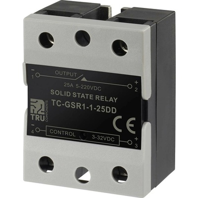TRU COMPONENTS polovodičové relé TC-GSR-1-25DD 25 A Spínací napětí (max.): 220 V/DC DC obvod 1 ks