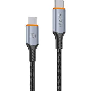 YESIDO CA212 Type-C към Type-C Кабел 140W за Бързо Зареждане 1.2 м
