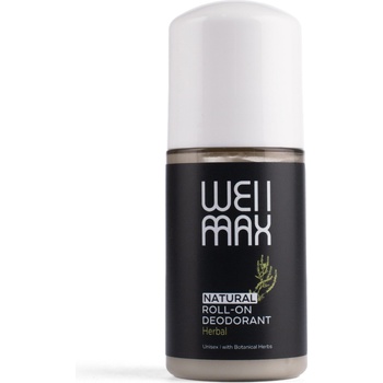 WellMax Natural Roll-on Deodorant, натурален рол-он дезодорант, унисекс, билков, 50 ml