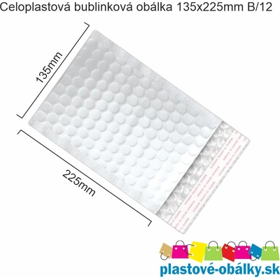 Celoplastové bublinkové obálky Rozmer: B/12 135x225