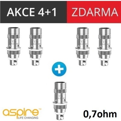 aSpire Nautilus BVC žhavící hlava nerez 0,7ohm 5ks