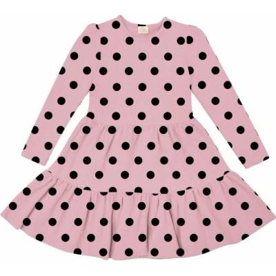 Romantic Dots s dlhým rukávom Candy potlač ružová