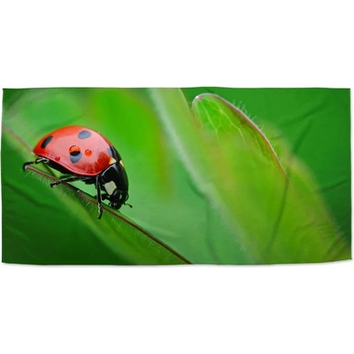 Sablio Ručník s potiskem Beruška na listě 50 x 100 cm