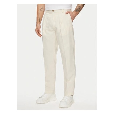 Pepe Jeans Чино панталони Relaxed Pleated Linen Pants - 2 PM211700 Екрю Relaxed Fit (Relaxed Pleated Linen Pants - 2 PM211700)