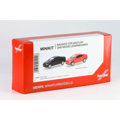 Herpa Sada 2ks: Opel Coupe černá a červená stavebnice 1:87
