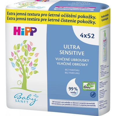 HiPP Babysanft Ultra Sensitive 4 x 52 ks