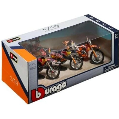 BBurago Set 3 motocyklů KTM Red Bull Racing 1:18