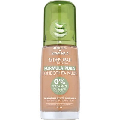 Deborah Milano Formula Pura make-up s Aloe Vera a vitamínom C Nude 04 Apricot 30 ml