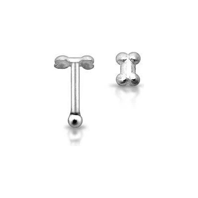 Šperky4U stříbrný piercing do nosu kostička N01024