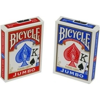 Jumbo Face Playing Card Deck by Bicycle hracie karty Farba: Blue