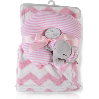 Cangaroo Одеяло с възглавница Cangaroo - Sammy, 90 x 75 cm, розово (108604)