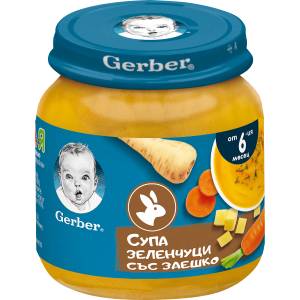 Gerber пюре супа зеленчуци със заешко - 125 г
