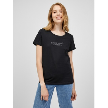 ZOOT. Original Черна дамска тениска ZOOT. Original С кого си говориш, че мислиш ZOOT. Original | Cheren | ЖЕНИ | XS