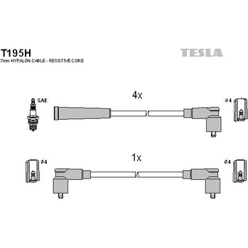 Sada kabelů pro zapalování TESLA T195H