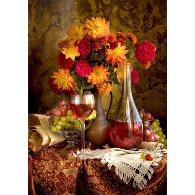Enjoy - Puzzle Dahlias and Wine - 1 000 piese
