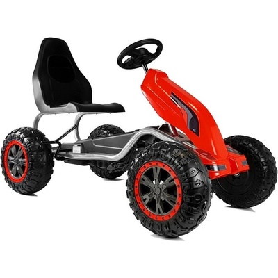 LEAN TOYS Šľapacia kára B012 penové kolesá červená 2021