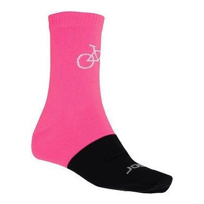 Sensor ponožky TOUR MERINO růžová/černá
