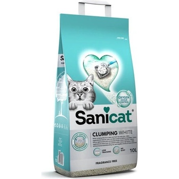 Sanicat Clumping White Unscented 10 l