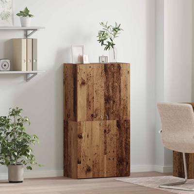 vidaXL Офис шкаф Старо дърво 60 x 32 x 115 cm Инженерна дървесина (879636)