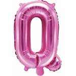 PartyDeco Балон от фолио Mini - Буква Q 35см розов