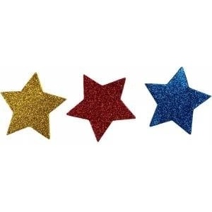TITANUM Foam stickers glitter stars mix 45pcs - mallbg - 21,40 лв