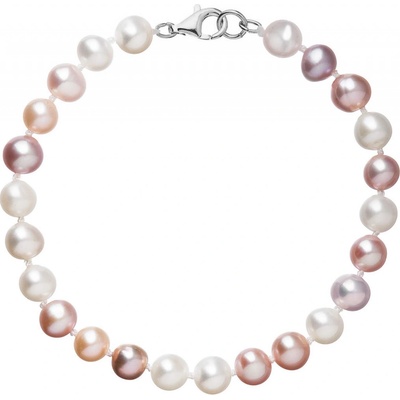 Pavona perlový náramek z říčních perel se zapínáním z bílého 14 karátového zlata 823004.3/9260B multi