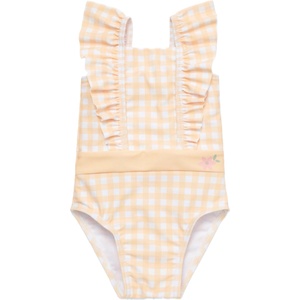 Little Dutch Цял бански с UV 50+ защита Little Dutch Sunshine Checks - С къдрички, 62-68 cm, 2-6 м (CL24048132)